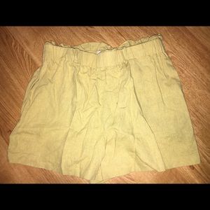 Mustard yellow shorts